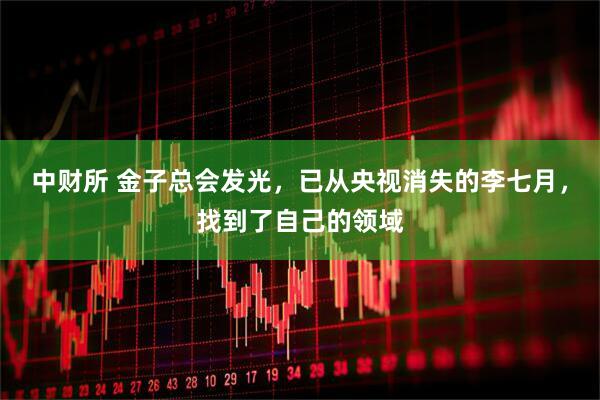 中财所 金子总会发光，已从央视消失的李七月，找到了自己的领域