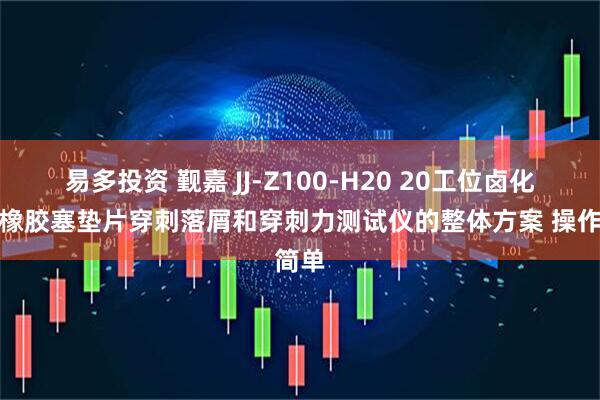 易多投资 觐嘉 JJ-Z100-H20 20工位卤化丁基橡胶塞垫片穿刺落屑和穿刺力测试仪的整体方案 操作简单